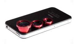 Camera Set Fish Eye Wide Angle Macro Lens For iPhone HTC Samsung Smart Phone UK
