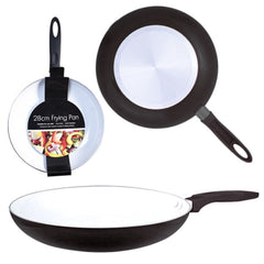 28cm Large Ceramic Coated Non Stick Coating Frying Pan Kitchen Cooking Egg
