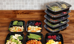 10 x Food Prep Compartment Containers