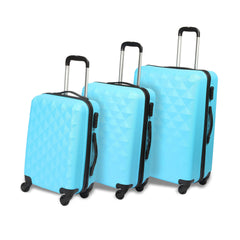 3 Piece Lightweight Extra Strong ABS Luggage Set - Cabin Size Included - S/M/L