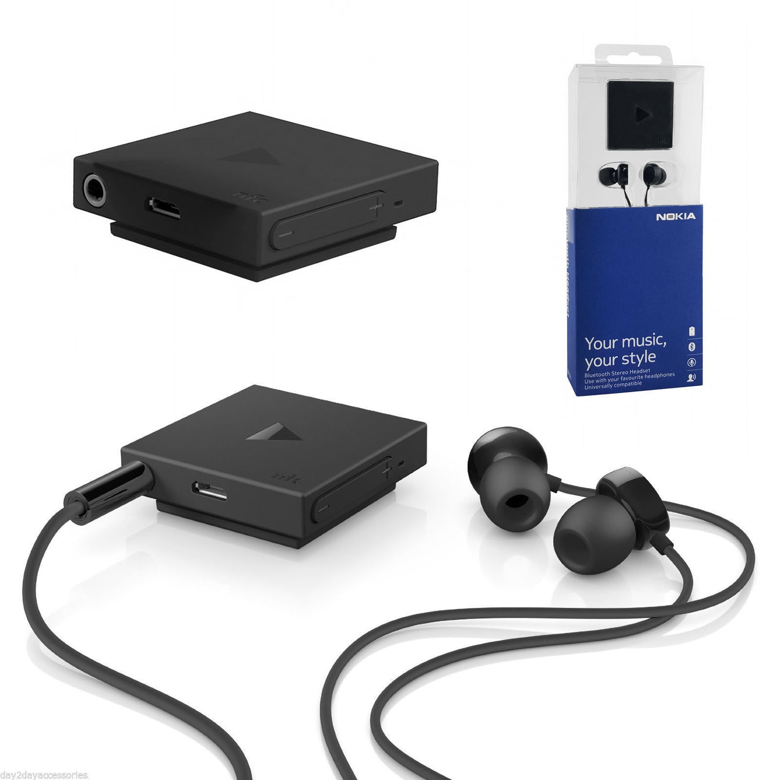 Nokia BH-121 Clip-On Wireless Bluetooth In-Ear Stereo Headphones