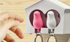 Bird House Keyring Set