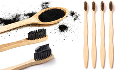 4 Pack Bamboo Charcoal Toothbrush