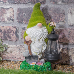 Solar Gnome Lantern Statue