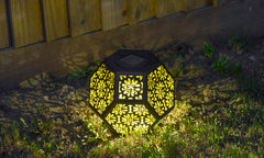 Solar Diamond Shaped Hanging Garden Ornament