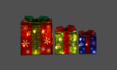 Multicoloured Light Up Christmas Boxes