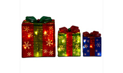 Multicoloured Light Up Christmas Boxes