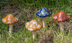 4pc Mushroom Ornament Set