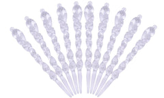 10 Pack Twisted Icicle Ornaments