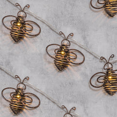 Solar Metal Honey Bee Fairy String Lights