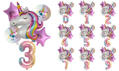 Numbers Unicorn Balloon