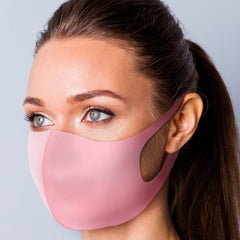 3 Or 6 Pink Reusable Face Masks