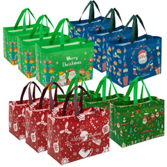 12 Pack Christmas Gift Bags with Strong Handles