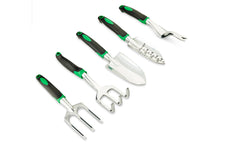 Set of 5 – Garden Tools Set with Hand Trowel, Cultivator, Weeding Tool, Garden Fork, Small Spade