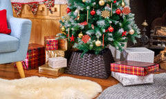 Christmas Tree Square Rattan Wicker Skirt