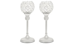 2pc Crystal Candle Holders