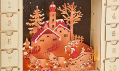 Village LED Wooden Advent Calendar