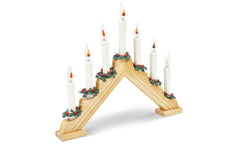 Flickering Wooden 7  Candle Bridge
