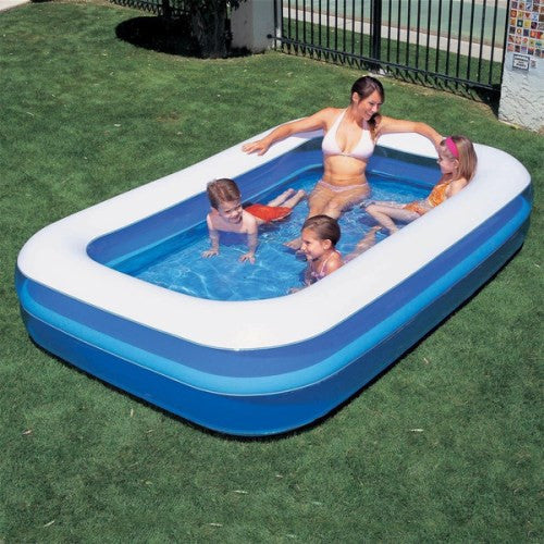 79" Large Inflatable Rectangular Family Garden Paddling Swimming Pool