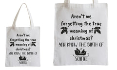 Christmas tote bags pitch
